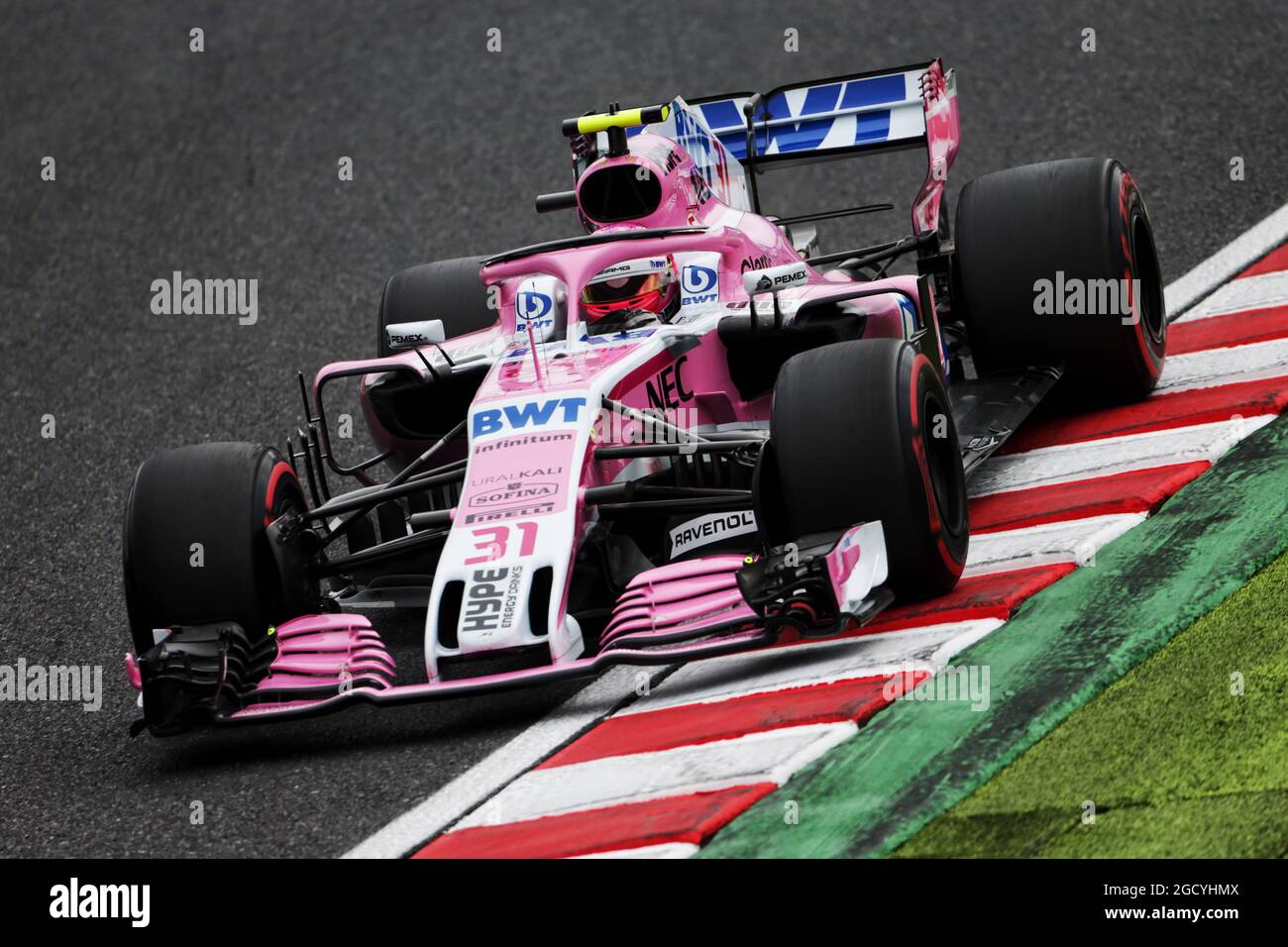 Esteban Ocon (FRA) Racing Point Force India F1 VJM11. Japanese