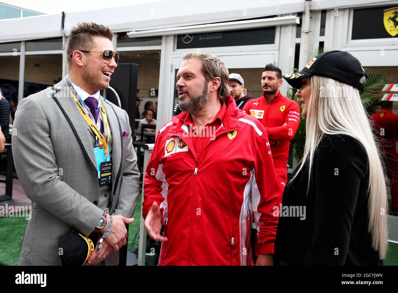Mike Mizanin Mike 'The Miz' Mizanin (USA) WWE Wrestler (Left) with Gino Rosato (CDN