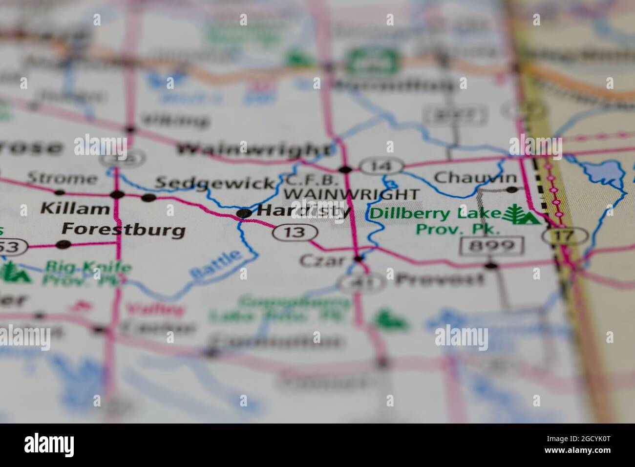 Map of hardisty alberta hires stock photography and images Alamy