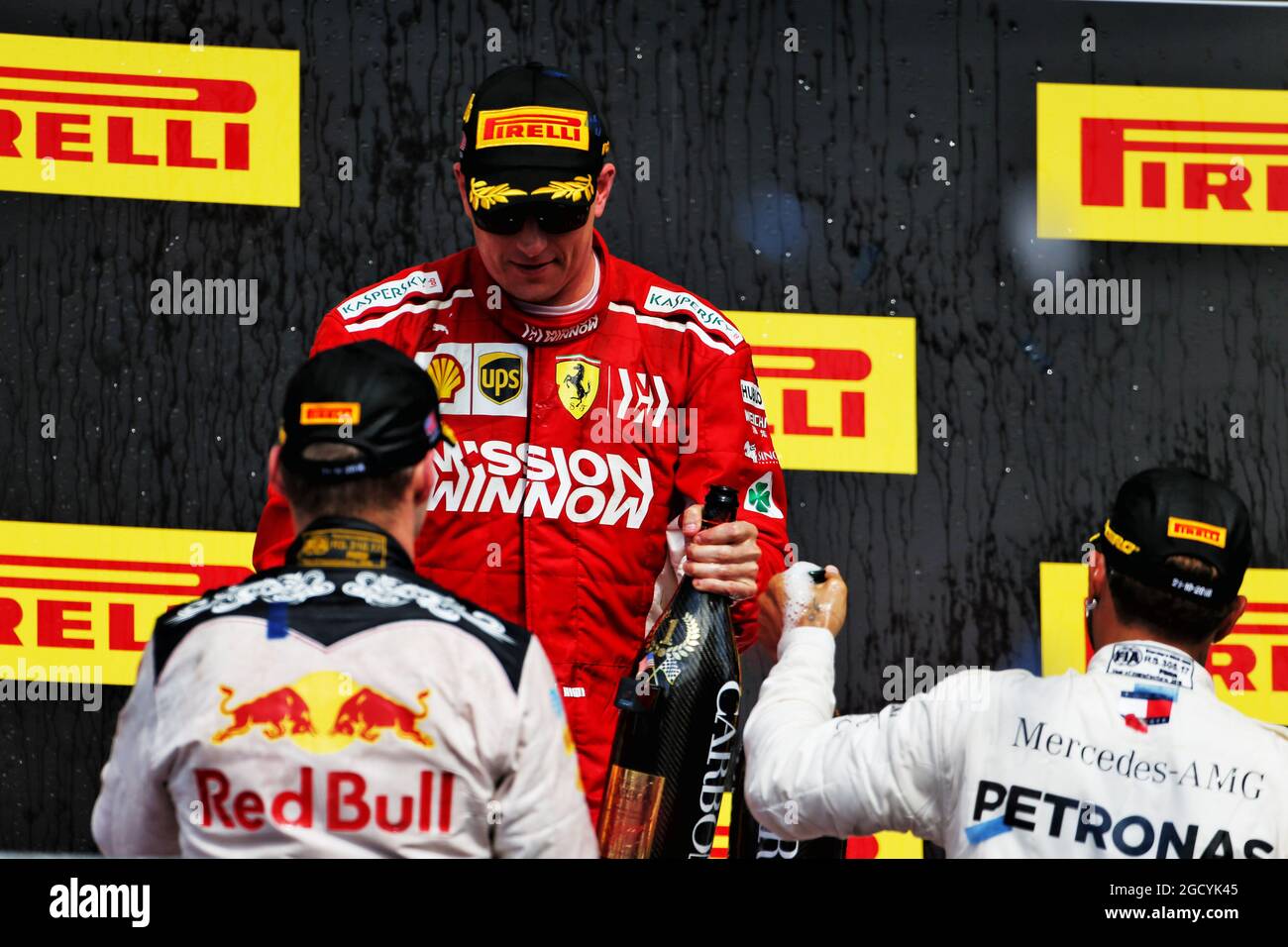 Race winner Kimi Raikkonen (FIN 