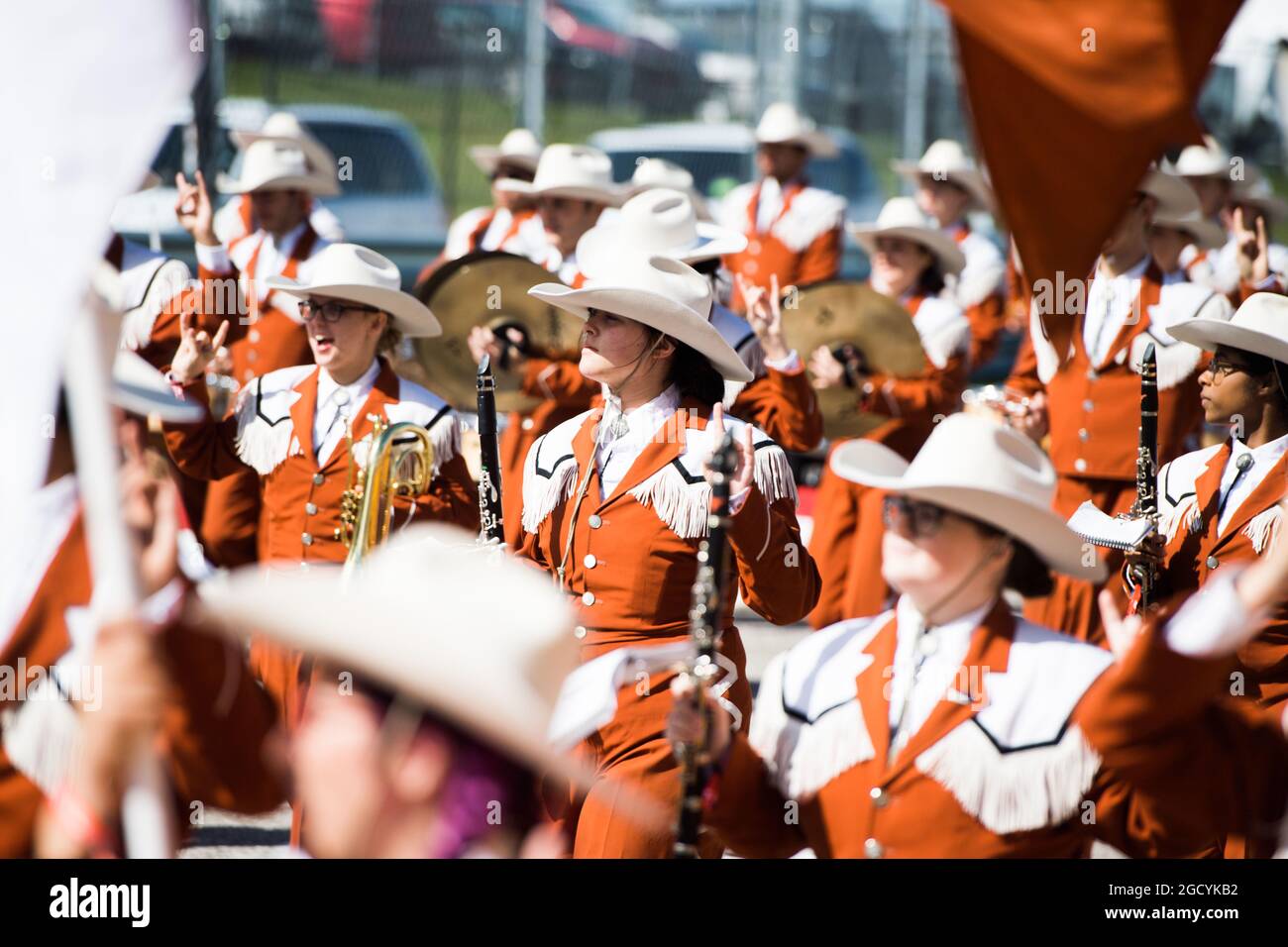 Grid atmosphere. United States Grand Prix, Sunday 21st October 2018. Circuit of the Americas, Austin, Texas, USA. Stock Photo