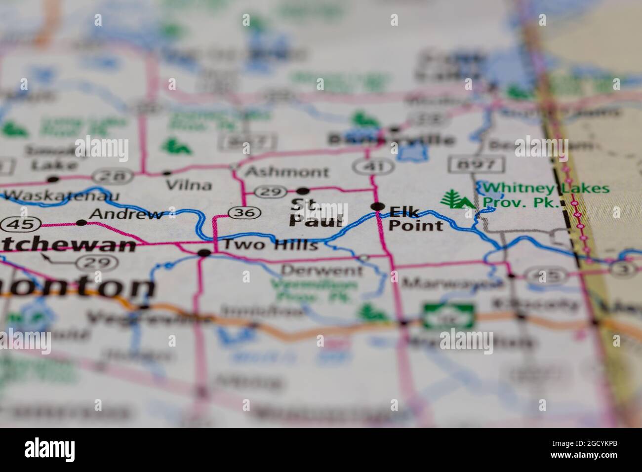 St paul alberta on a map hires stock photography and images Alamy