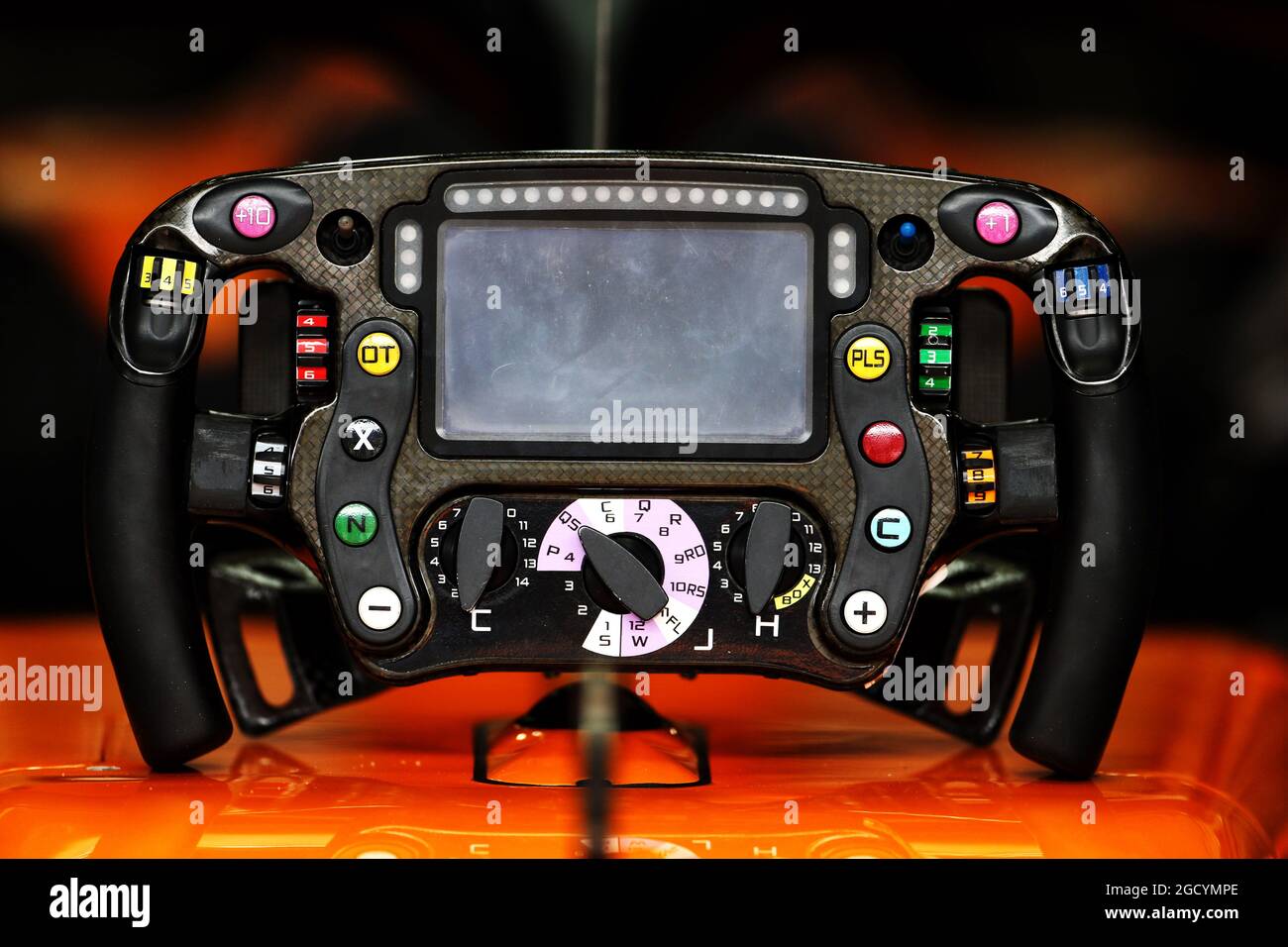 McLaren MCL33 - steering wheel. Brazilian Grand Prix, Saturday 10th November 2018. Sao Paulo, Brazil. Stock Photo