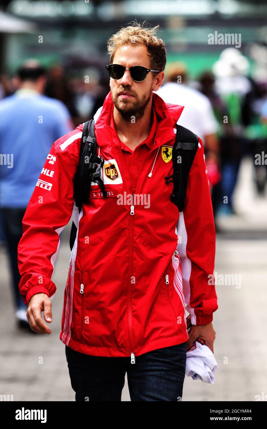 Sebastian Vettel (GER) Ferrari. Brazilian Grand Prix, Saturday 10th November 2018. Sao Paulo, Brazil. Stock Photo