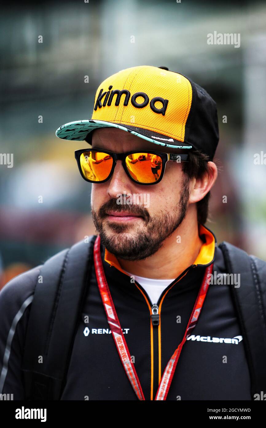 Fernando Alonso (ESP) McLaren. Brazilian Grand Prix, Sunday 11th November 2018. Sao Paulo, Brazil. Stock Photo