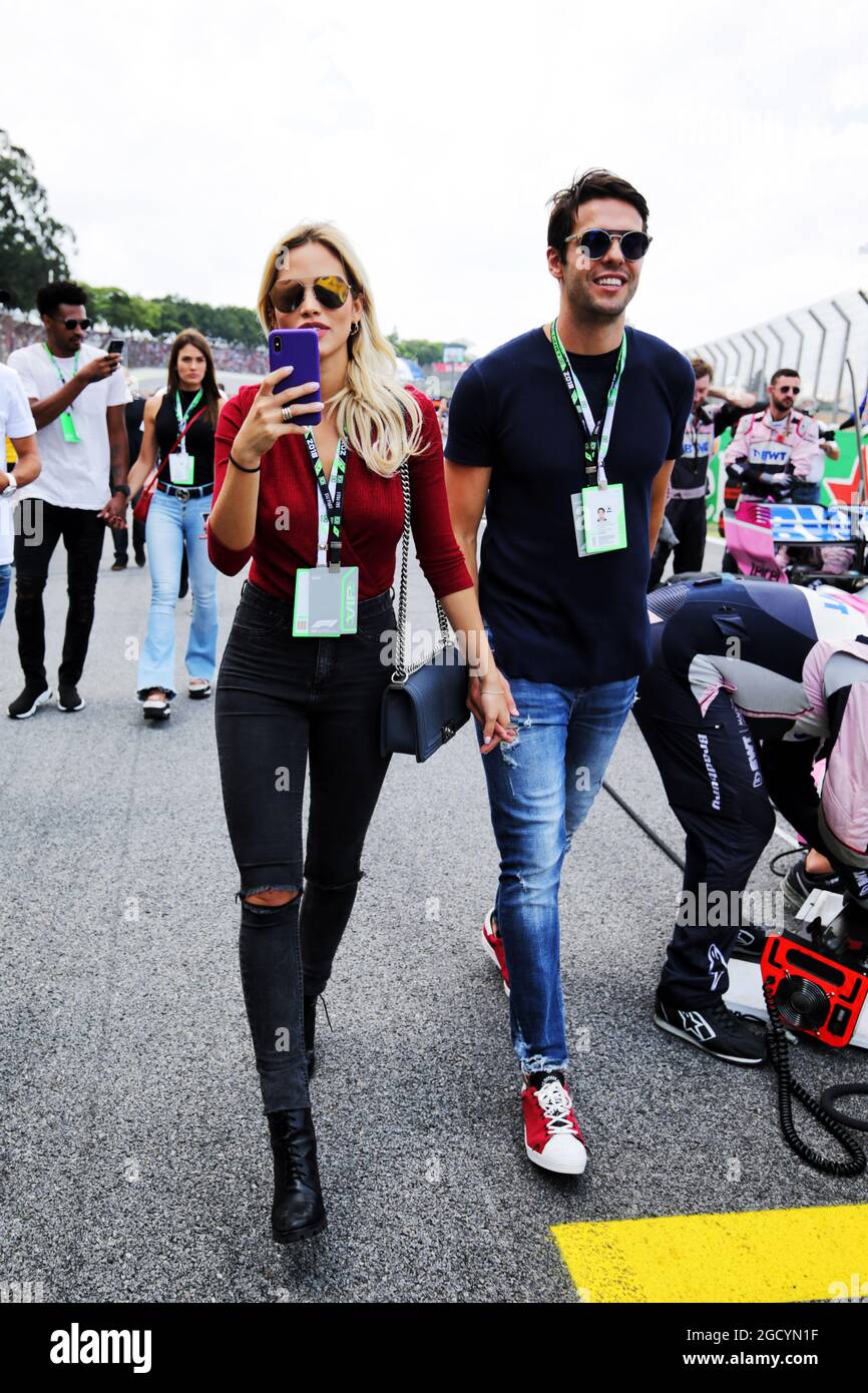 Kaka (BRA), former football player, on the grid with his girlfriend Carol Dias (BRA). Brazilian Grand Prix, Sunday 11th November 2018. Sao Paulo, Brazil. Stock Photo