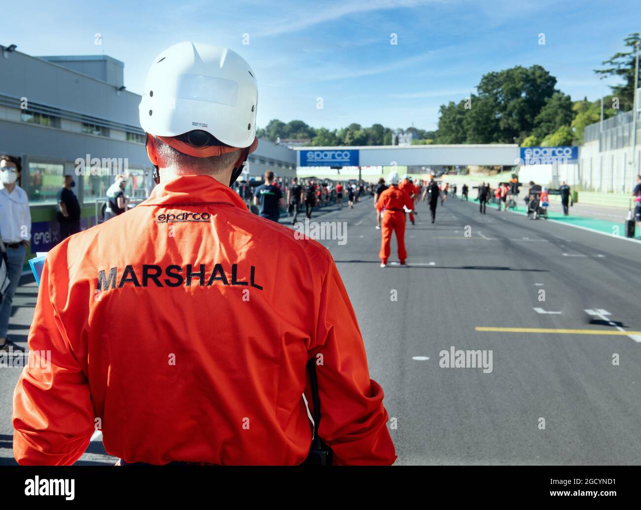 Vallelunga June 27 2021, Aci racing weekend. Motorsport race Marshal on ...