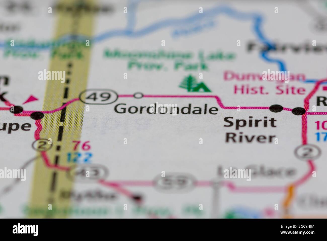 Map of gordondale alberta hires stock photography and images Alamy