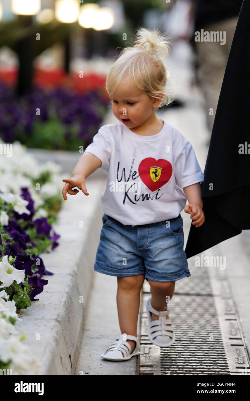 Rianna Raikkonen (FIN), daughter of Kimi Raikkonen (FIN) Ferrari. Abu Dhabi  Grand Prix, Saturday 24th November 2018. Yas Marina Circuit, Abu Dhabi, UAE  Stock Photo - Alamy
