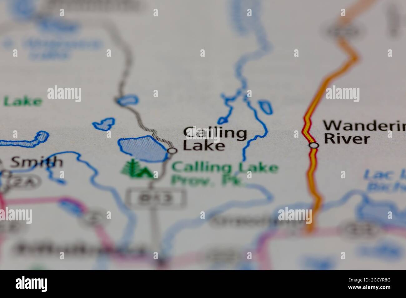 Calling lake alberta map hires stock photography and images Alamy