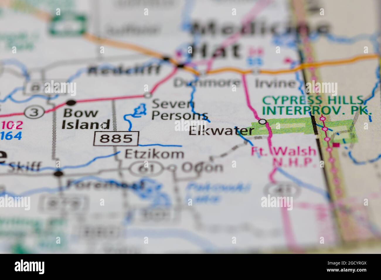 Map of elkwater hires stock photography and images Alamy