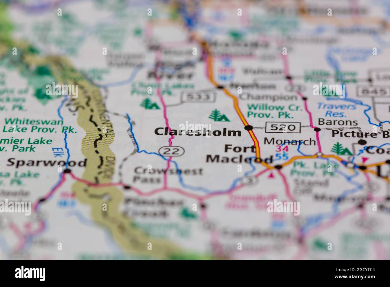 Claresholm map hires stock photography and images Alamy