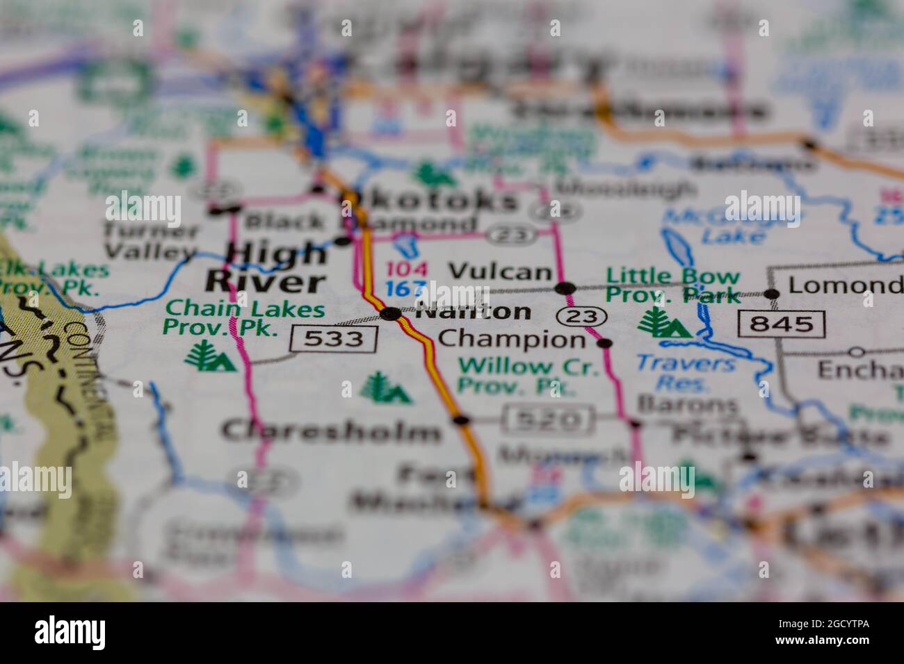 Nanton alberta canada map hires stock photography and images Alamy