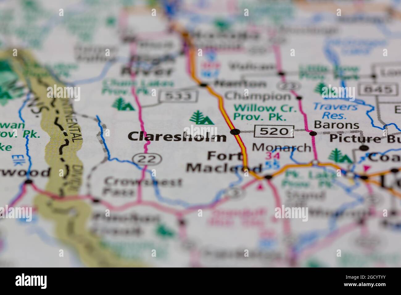 Claresholm alberta map hires stock photography and images Alamy