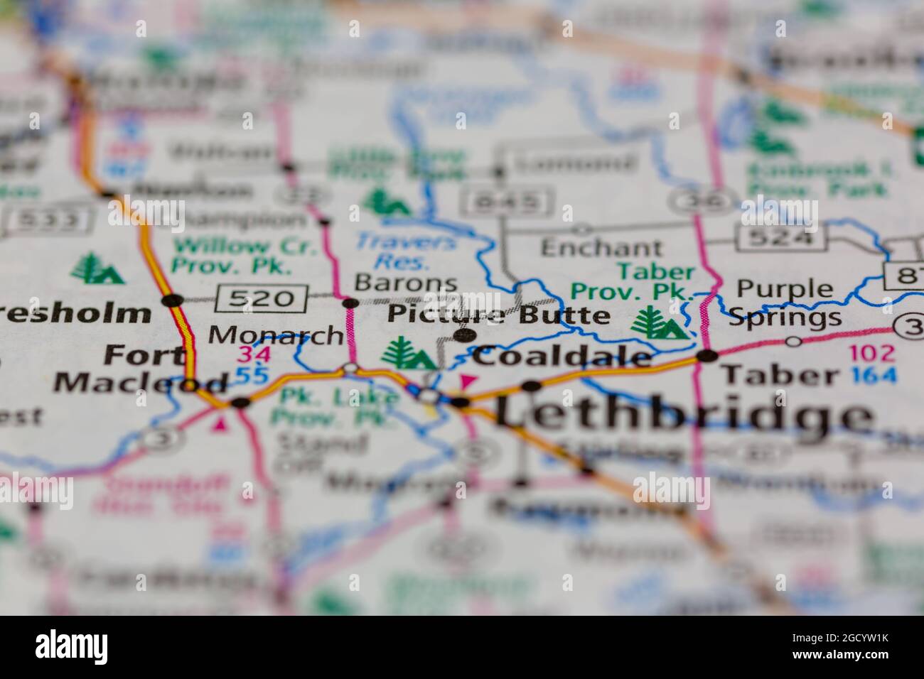 Picture butte alberta map hires stock photography and images Alamy