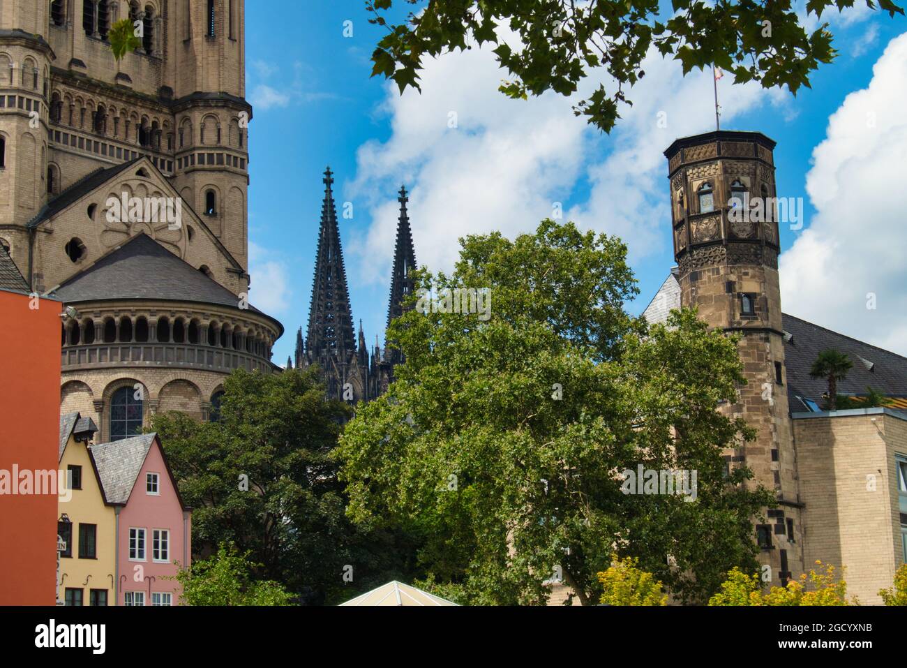 Köln am Rhein im Sommer Stock Photo