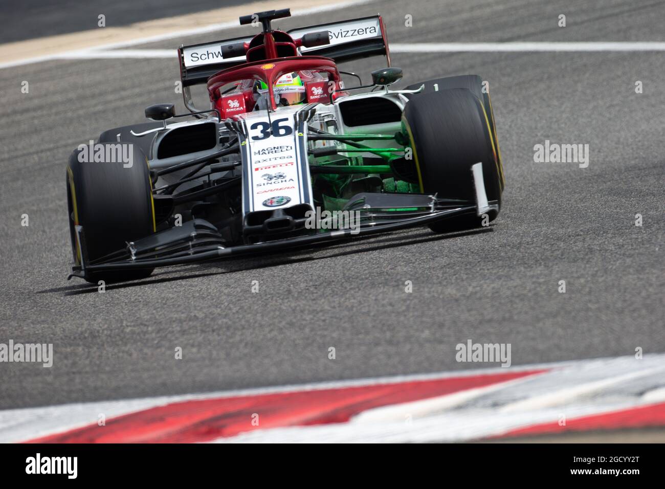 Mick Schumacher (GER) Alfa Romeo Racing C38 Test Driver. Formula One  Testing, Wednesday 3rd April 2019. Sakhir, Bahrain Stock Photo - Alamy