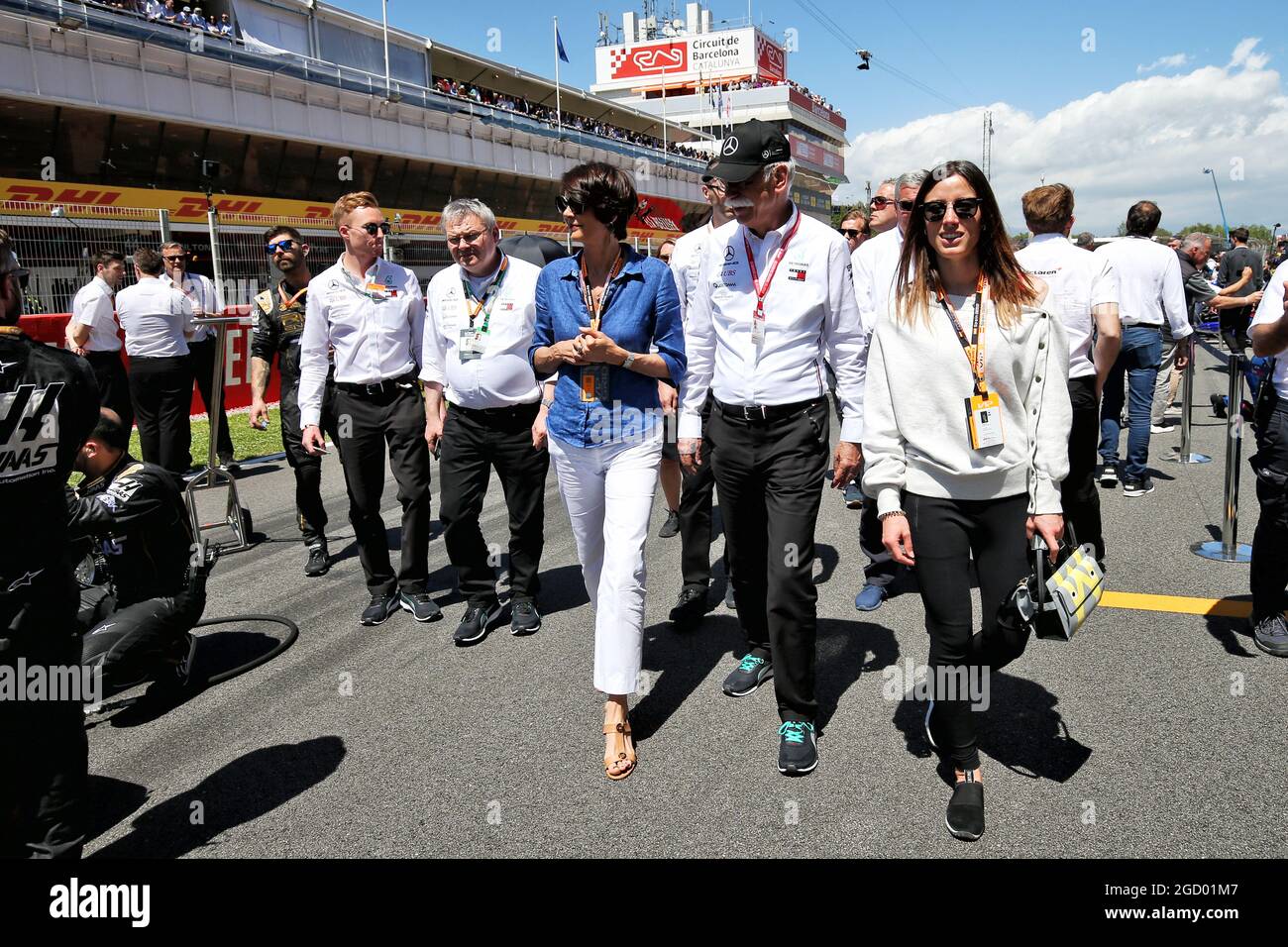 Dr. Dieter Zetsche (GER) Daimler AG CEO with family on the grid. Spanish Grand Prix, Sunday 12th May 2019. Barcelona, Spain. Stock Photo