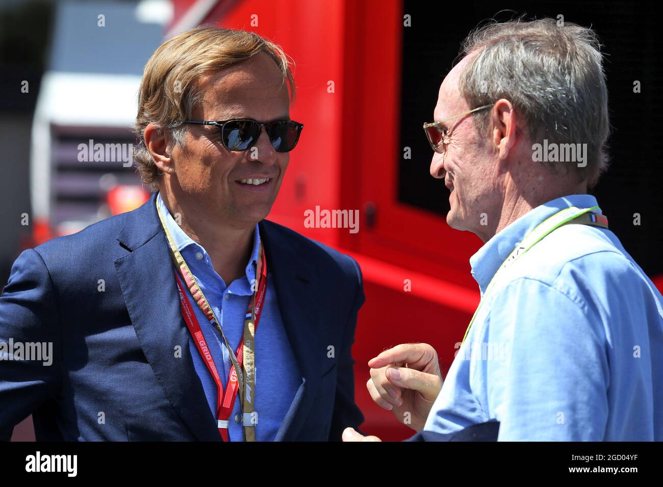 On foot Marxism Andes L to R): Jean-Frederic Dufour, Rolex CEO with Jean-Claude Killy (FRA)  Former Ski Racer. French Grand Prix, Sunday 23rd June 2019. Paul Ricard,  France Stock Photo - Alamy