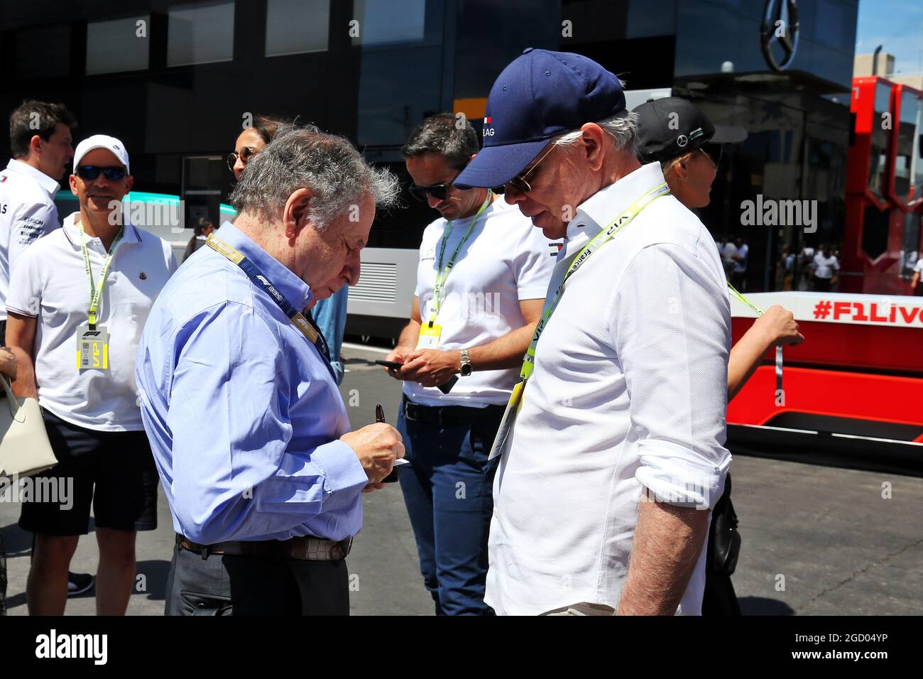 L to R): Jean Todt (FRA) FIA President with Tommy Hilfiger (USA). French  Grand Prix, Sunday 23rd June 2019. Paul Ricard, France Stock Photo - Alamy