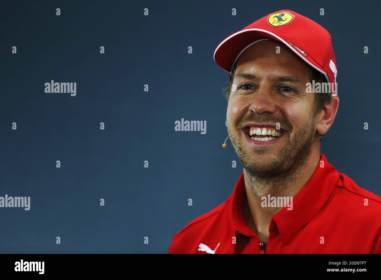 Vettel Conference Sebastian Vettel (GER) Ferrari in the FIA Press Conference. German ...