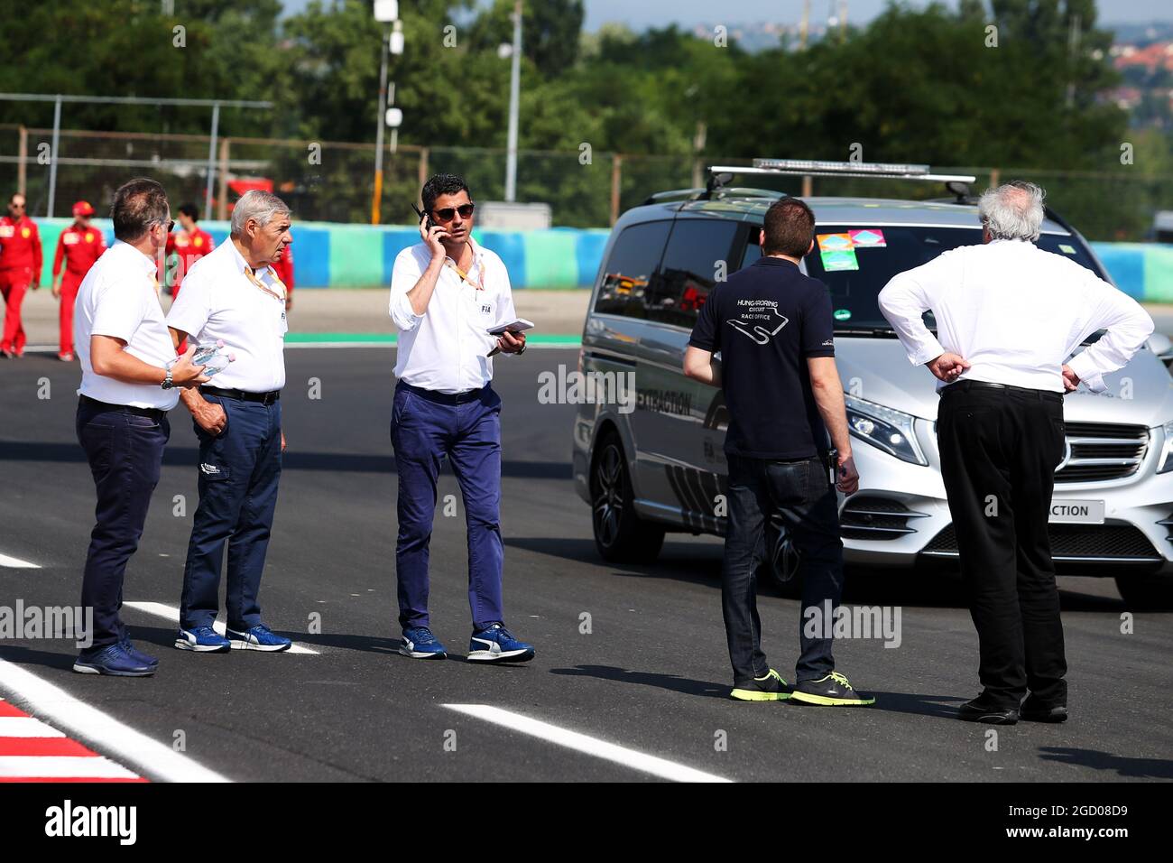 Michael Masi (AUS) FIA Race Director inspects the circuit. Hungarian Grand Prix, Thursday 1st August 2019. Budapest, Hungary. Stock Photo