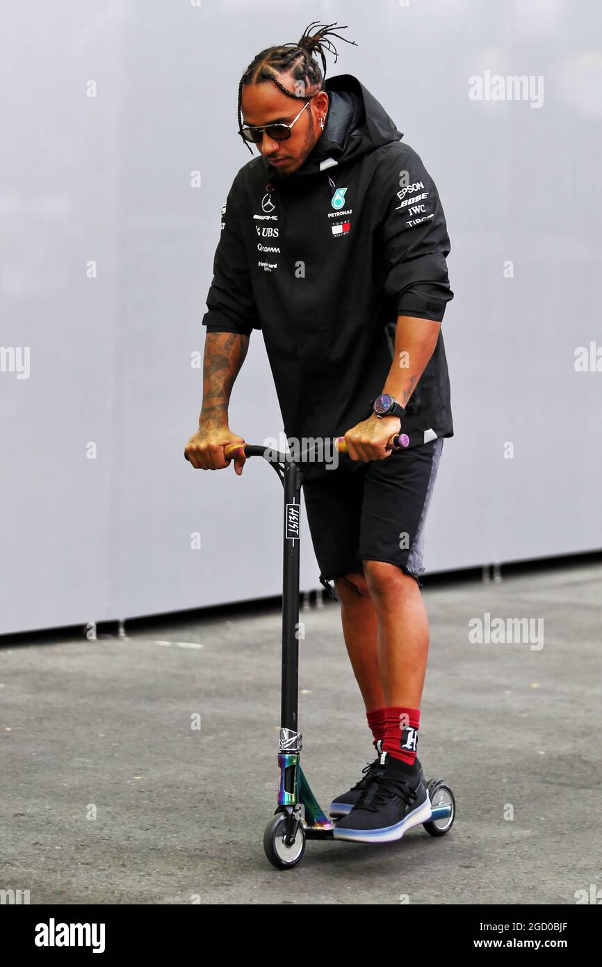 Lewis Hamilton GBR Mercedes AMG F1. Singapore Grand Prix Thursday 19th September 2019. Marina Bay Street Circuit Singapore Stock Photo Alamy