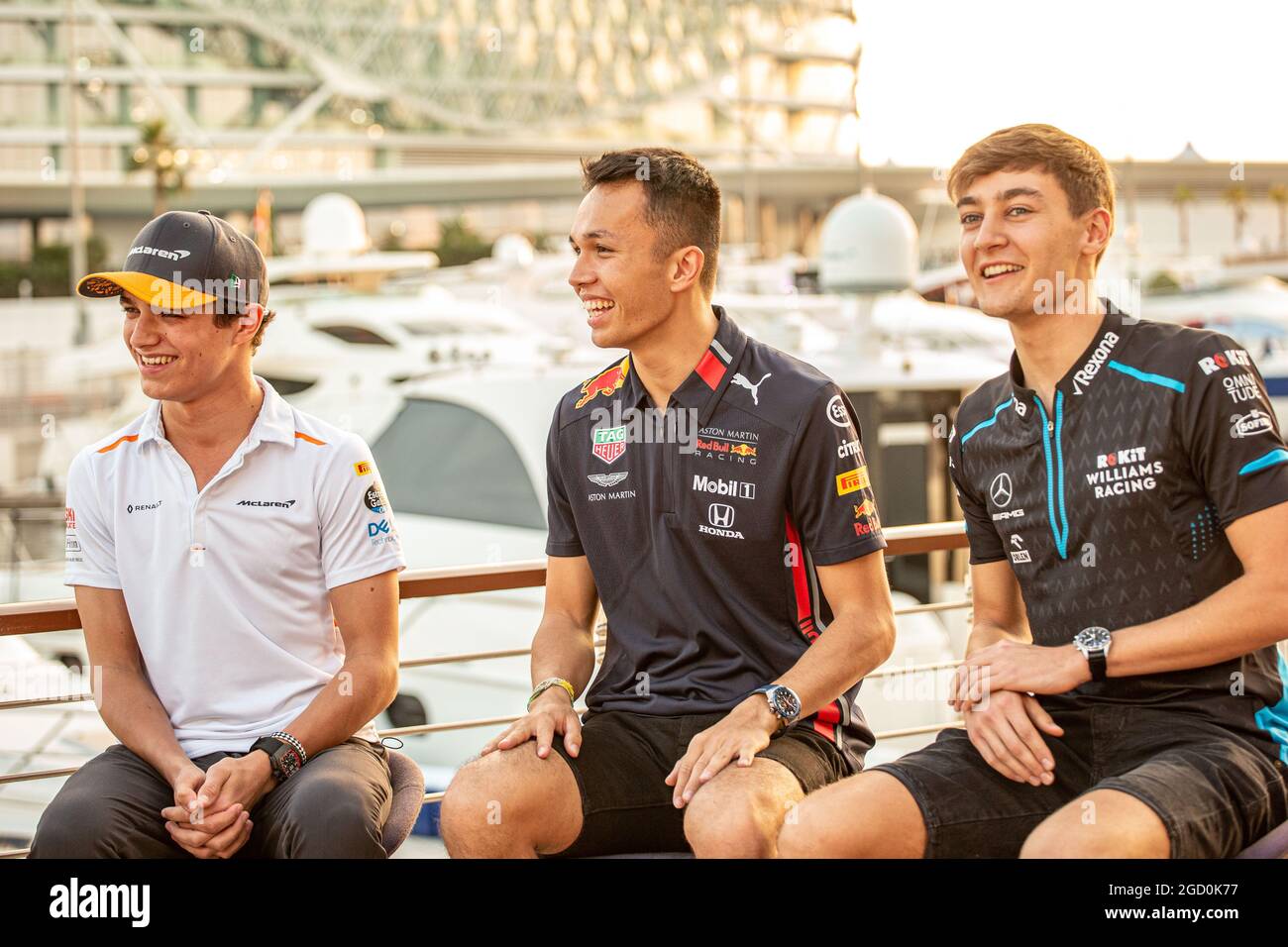 L to R): Lando Norris (GBR) McLaren 