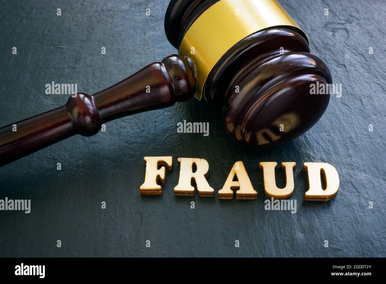 Word fraud and gavel as symbol of justice Stock Photo Alamy
