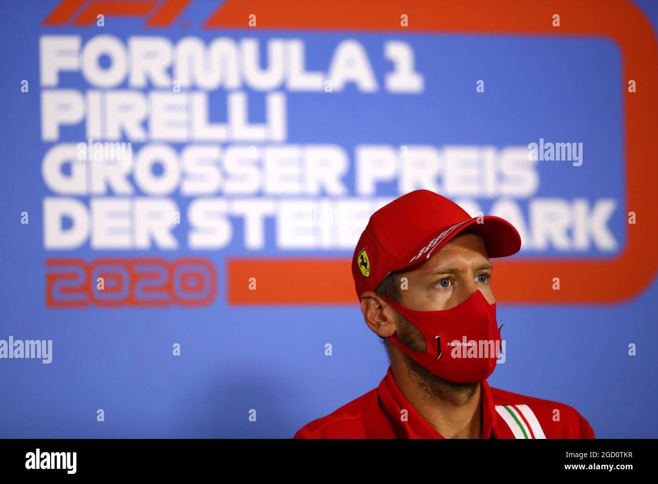 Vettel Conference Sebastian Vettel (GER) Ferrari in the FIA Press Conference. Steiermark ...