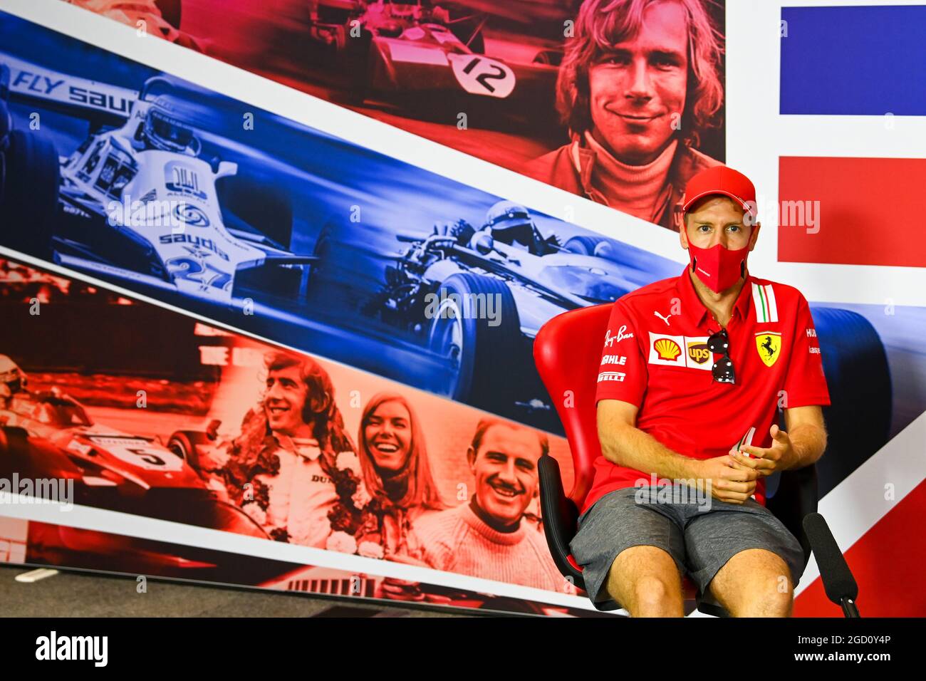 Vettel Conference Sebastian Vettel (GER) Ferrari in the FIA Press Conference. 70th ...