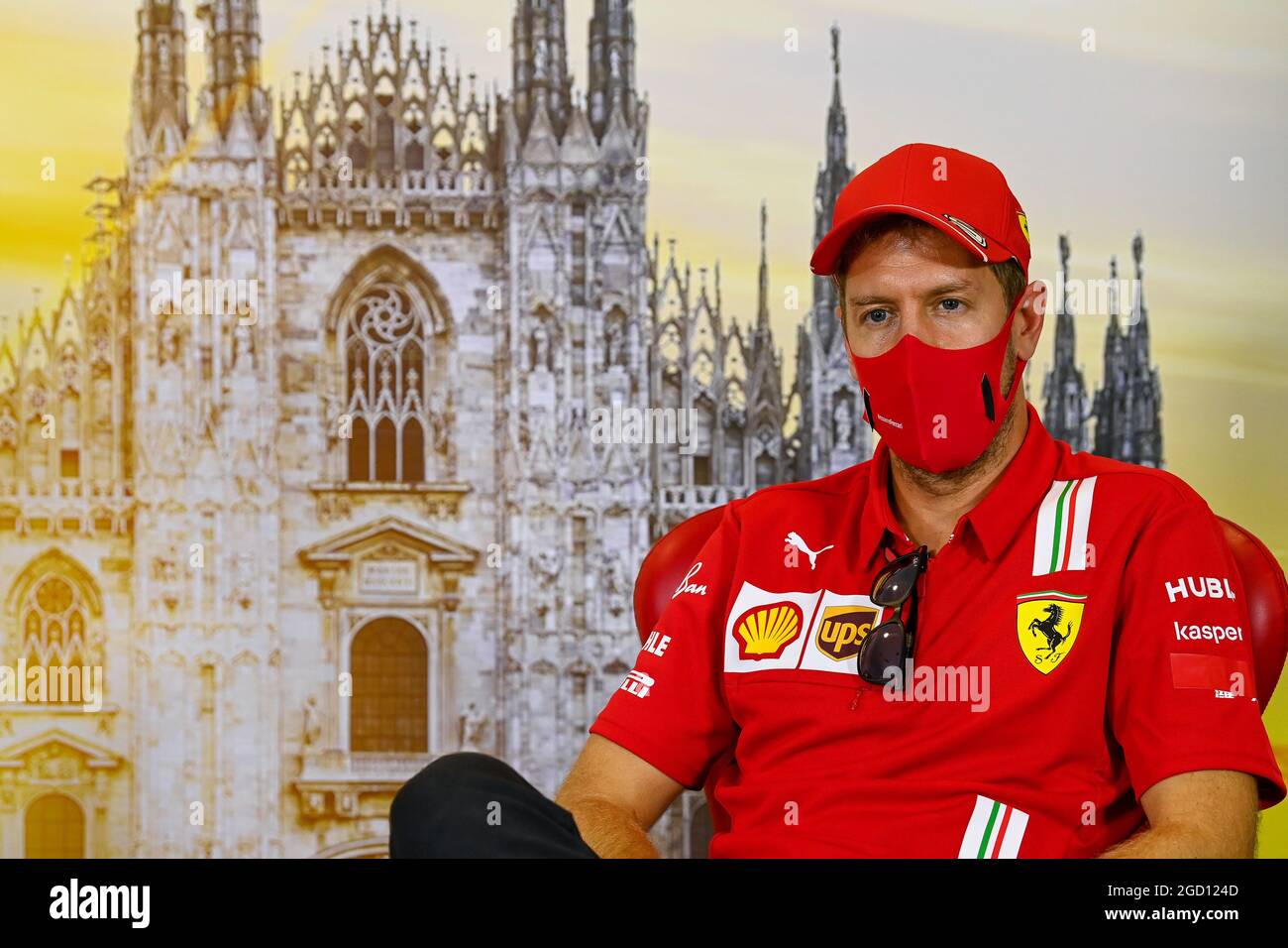 Vettel Conference Sebastian Vettel (GER) Ferrari in the FIA Press Conference. Italian ...