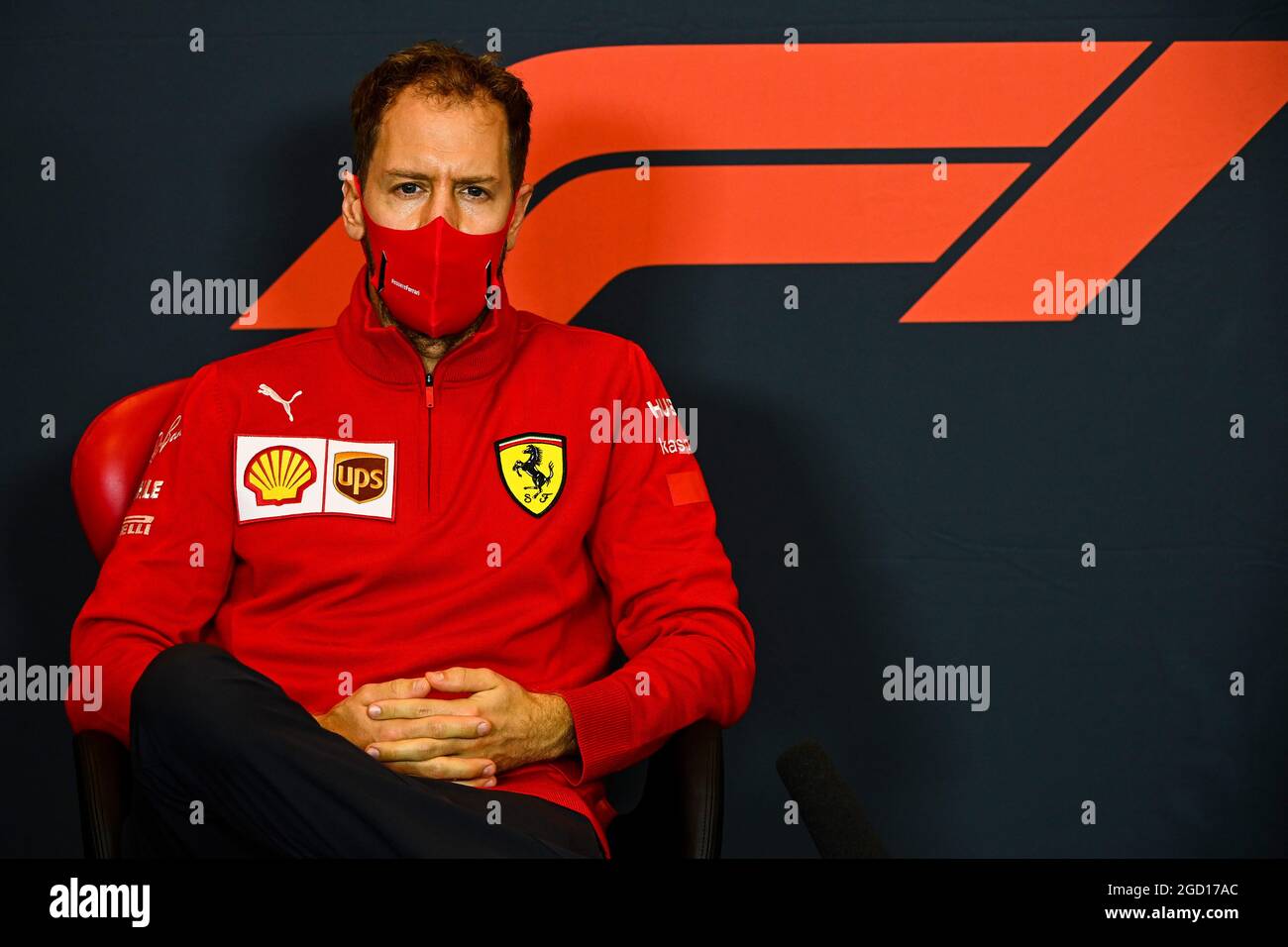 Vettel Conference Sebastian Vettel (GER) Ferrari in the FIA Press Conference. Emilia ...