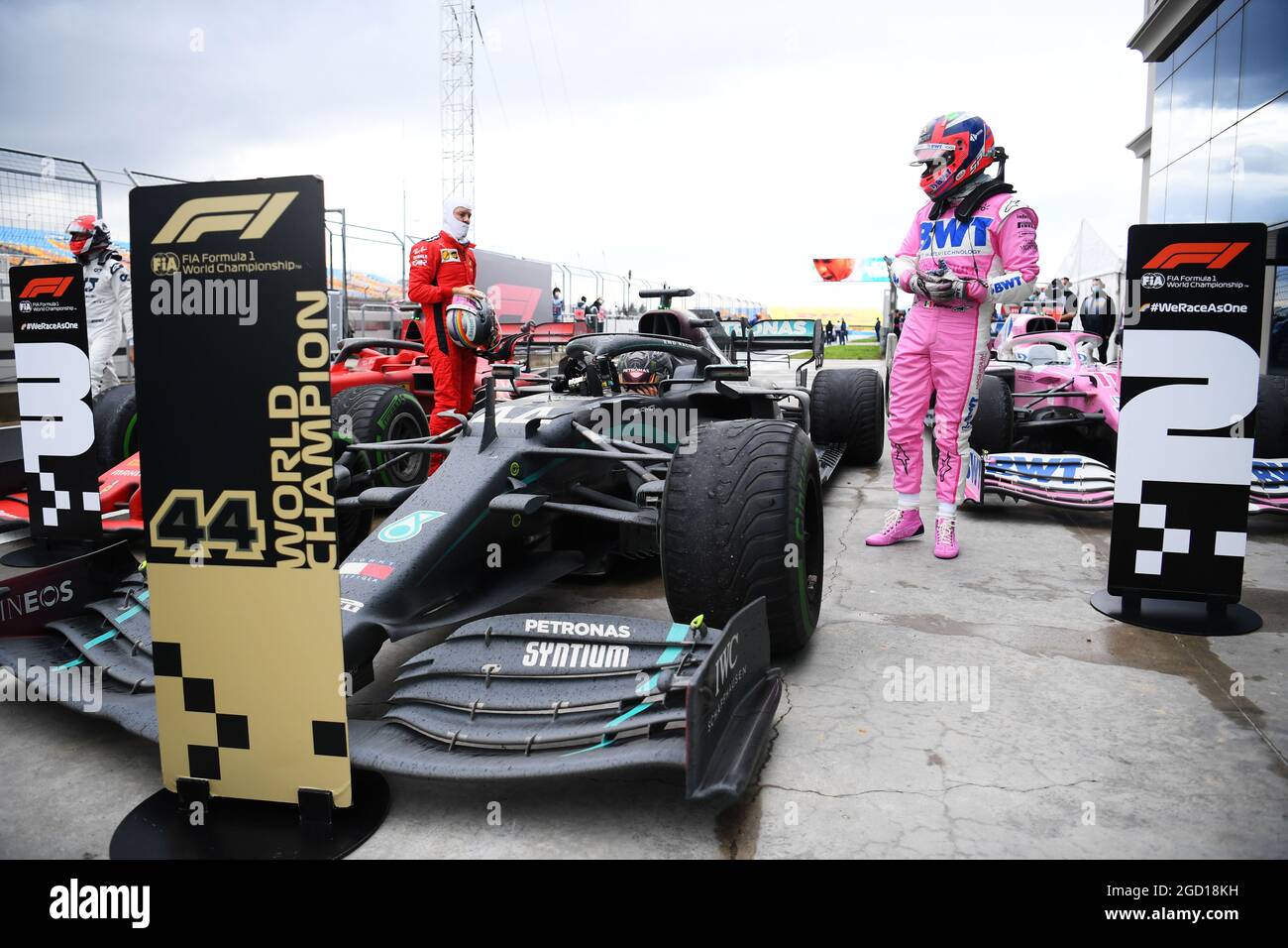 Race Winner And World Champion Lewis Hamilton Gbr Mercedes Amg F1 W11 Celebrates In Parc Ferme