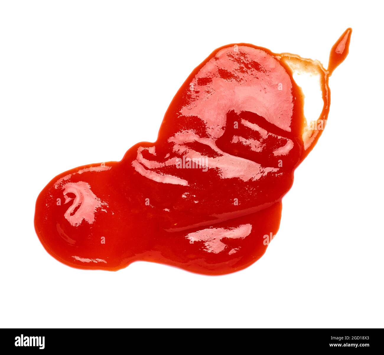 ketchup stain fleck food drop tomato sauce accident liquid splash dirty fleck red Stock Photo