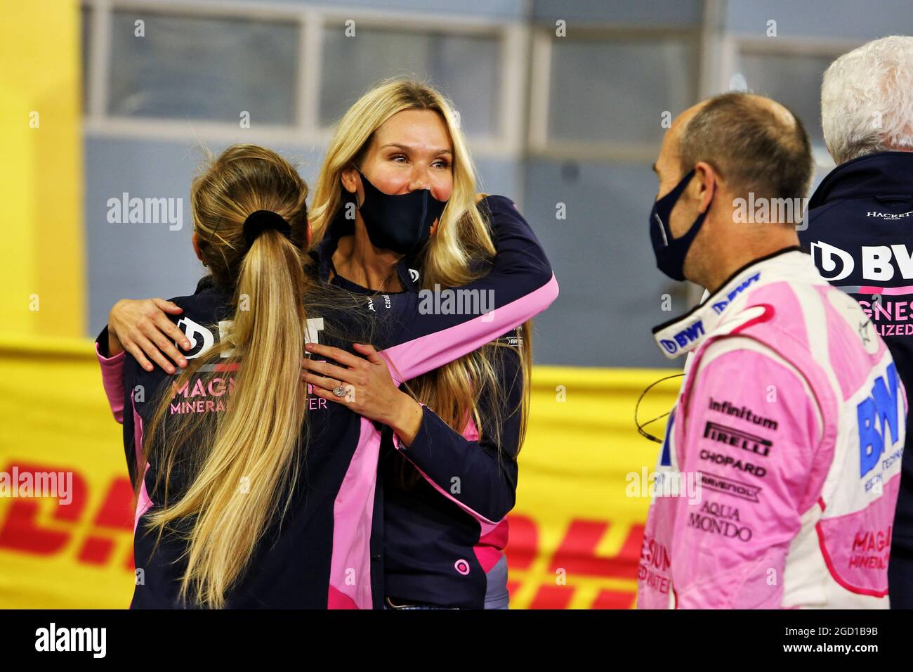 Claire anne stroll celebrates racing point f1 team hi-res stock