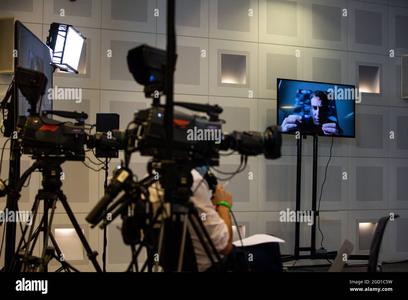Cyril Abiteboul (FRA) Renault Sport F1 Managing Director remotely in the FIA Press Conference. Abu Dhabi Grand Prix, Friday 11th December 2020. Yas Marina Circuit, Abu Dhabi, UAE. FIA Pool Image for Editorial Use Only Stock Photo