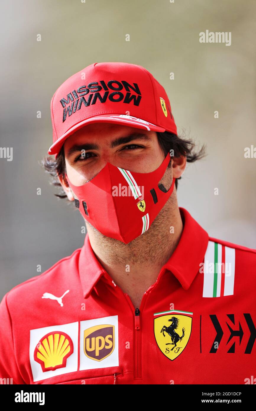 Carlos Sainz Jr (ESP) Ferrari. Formula One Testing, Saturday 13th March 2021. Sakhir, Bahrain. Stock Photo