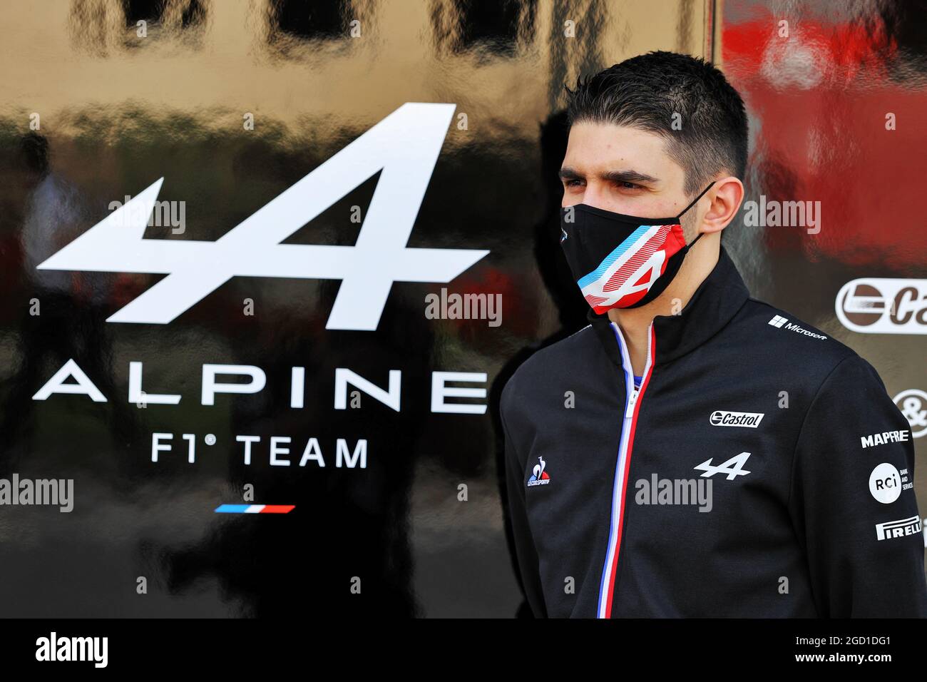 Esteban Ocon (FRA) Alpine F1 Team. Formula One Testing, Saturday 13th March 2021. Sakhir, Bahrain. Stock Photo