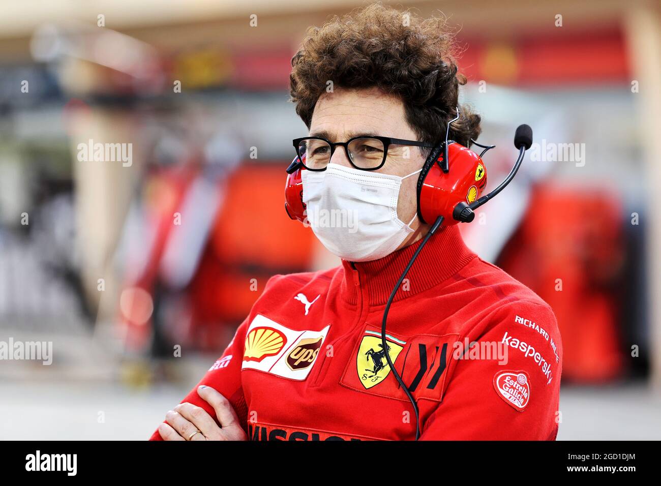 Mattia Binotto (ITA) Ferrari Team Principal. Formula One Testing, Saturday 13th March 2021. Sakhir, Bahrain. Stock Photo