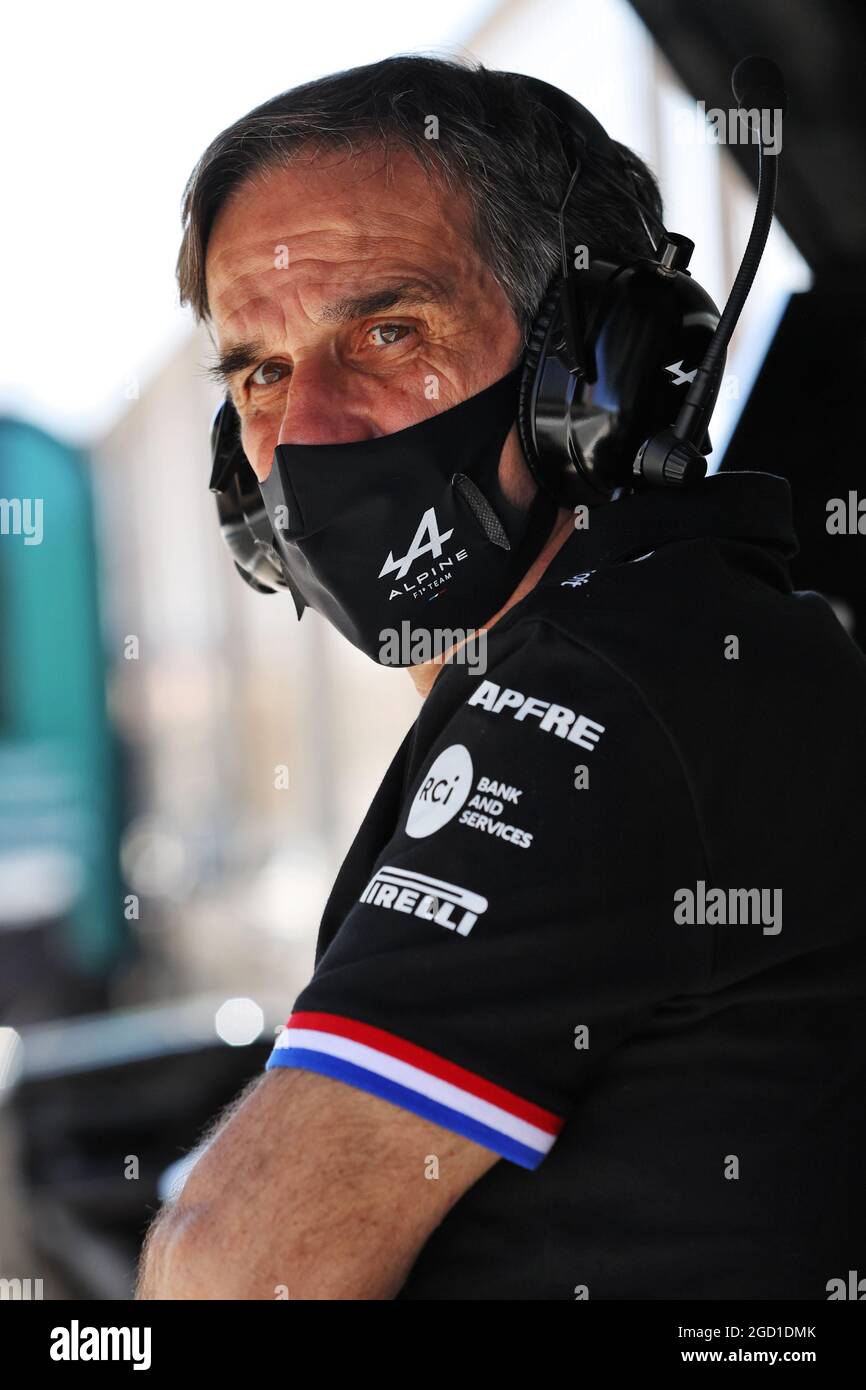 Davide Brivio (ITA) Alpine F1 Team Racing Director. Formula One Testing, Sunday 14th March 2021. Sakhir, Bahrain. Stock Photo