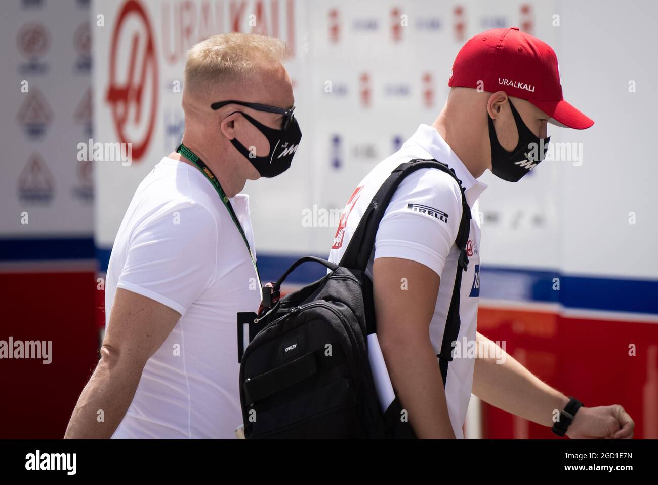 Nikita Mazepin (RUS) Haas F1 Team with his father Dmitry Mazepin (BLR