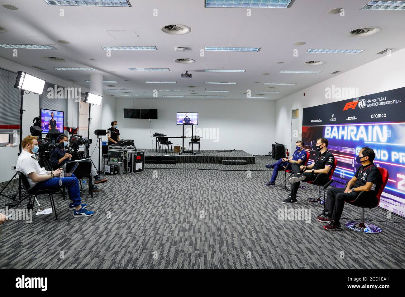 (L to R): Jost Capito (GER) Williams Racing Chief Executive Officer ...