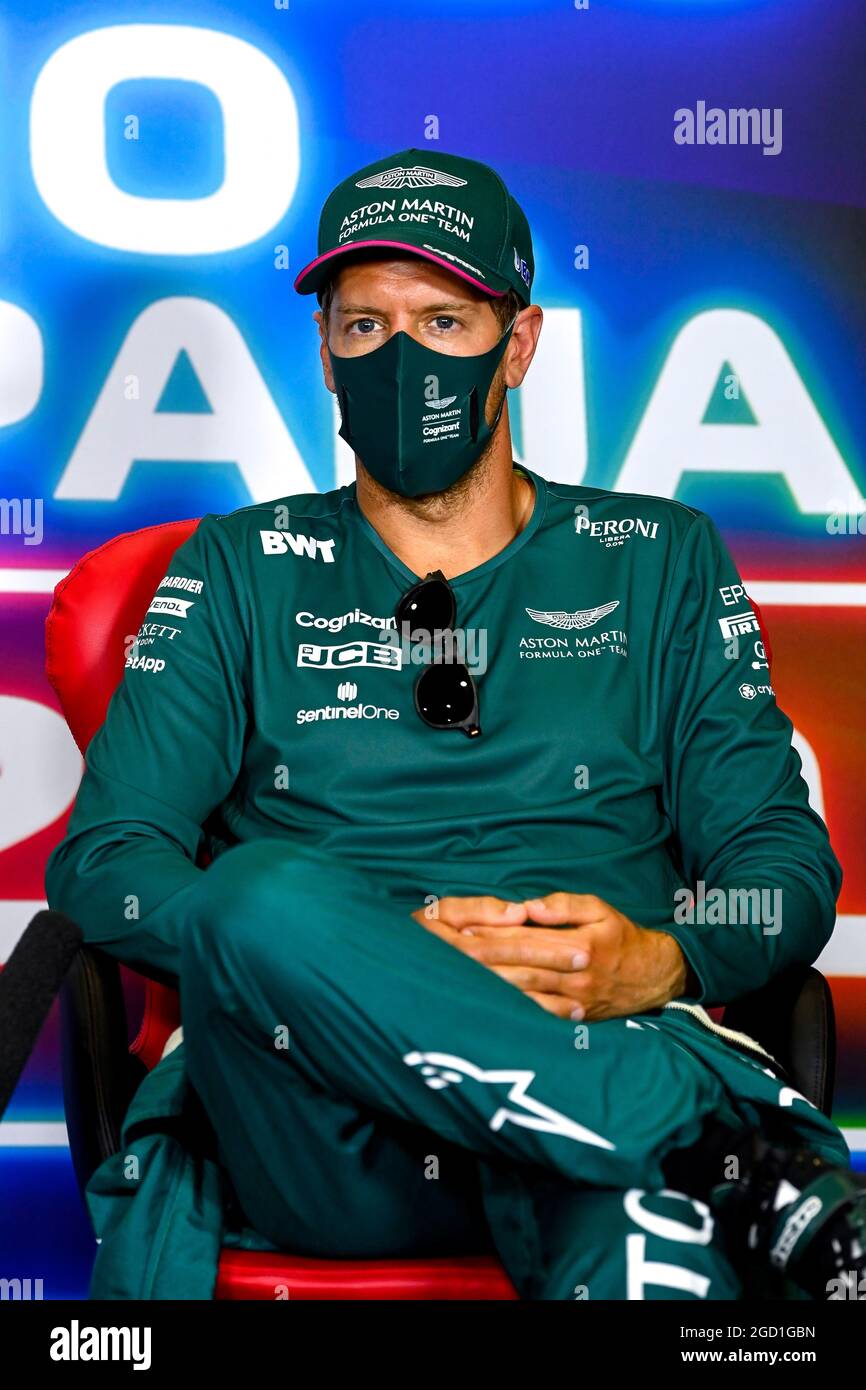 Vettel Conference Sebastian Vettel (GER) Aston Martin F1 Team in the FIA Press Conference ...