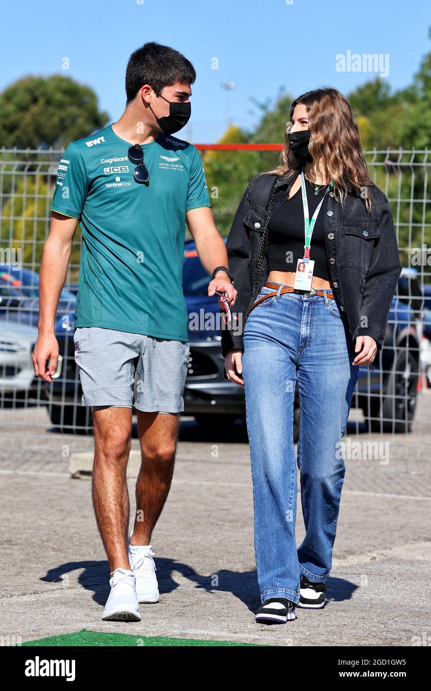 Lance Stroll (CDN) Aston Martin F1 Team with his girlfriend Sara