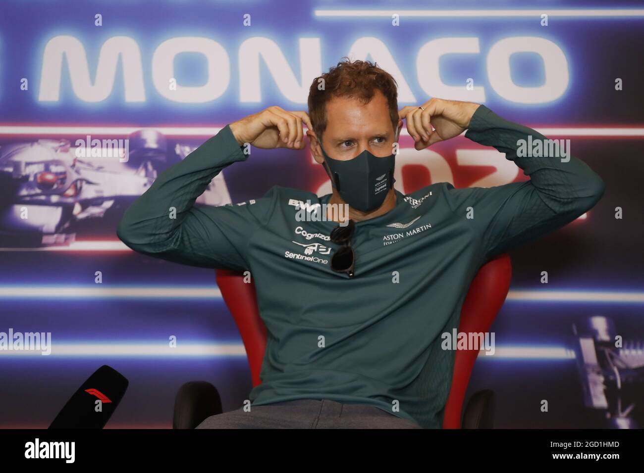 Vettel Conference Sebastian Vettel (GER) Aston Martin F1 Team in the FIA Press Conference ...