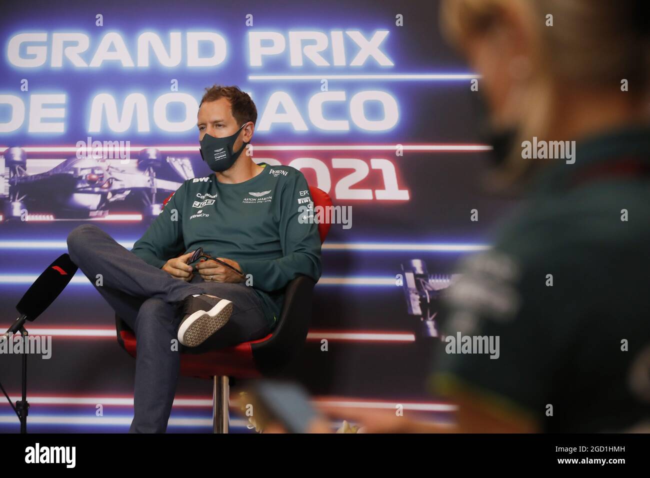 Vettel Conference Sebastian Vettel (GER) Aston Martin F1 Team in the FIA Press Conference ...