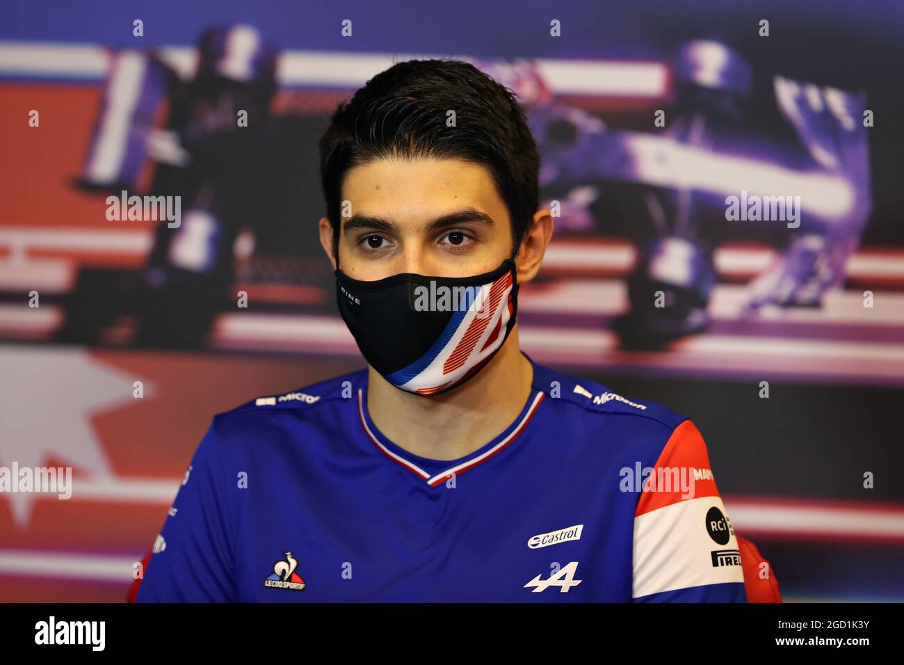 Esteban Ocon (FRA) Alpine F1 Team In Hte FIA Press Conference ...