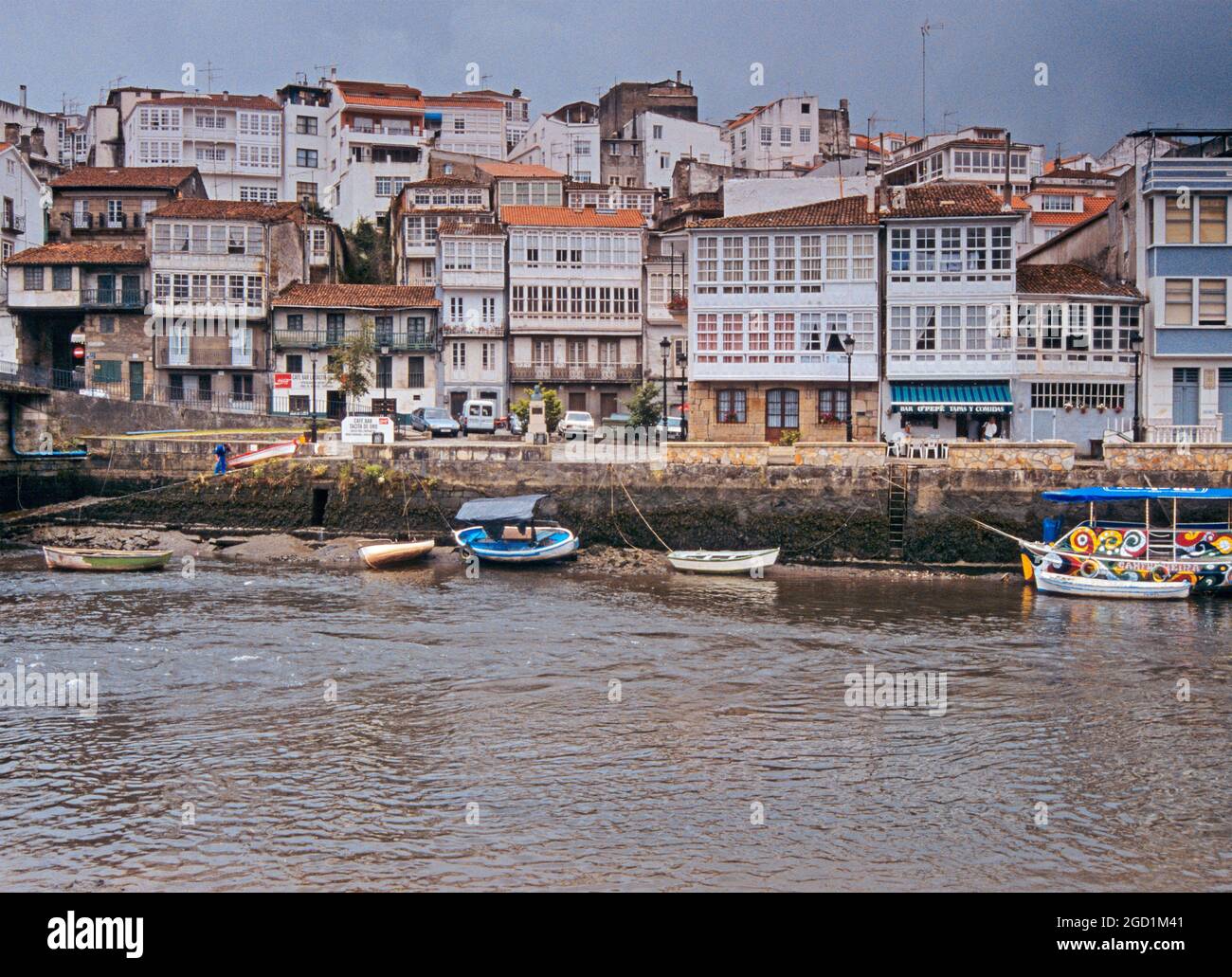 Betanzos on the Rio Mendo, Galicia, Spain Stock Photo