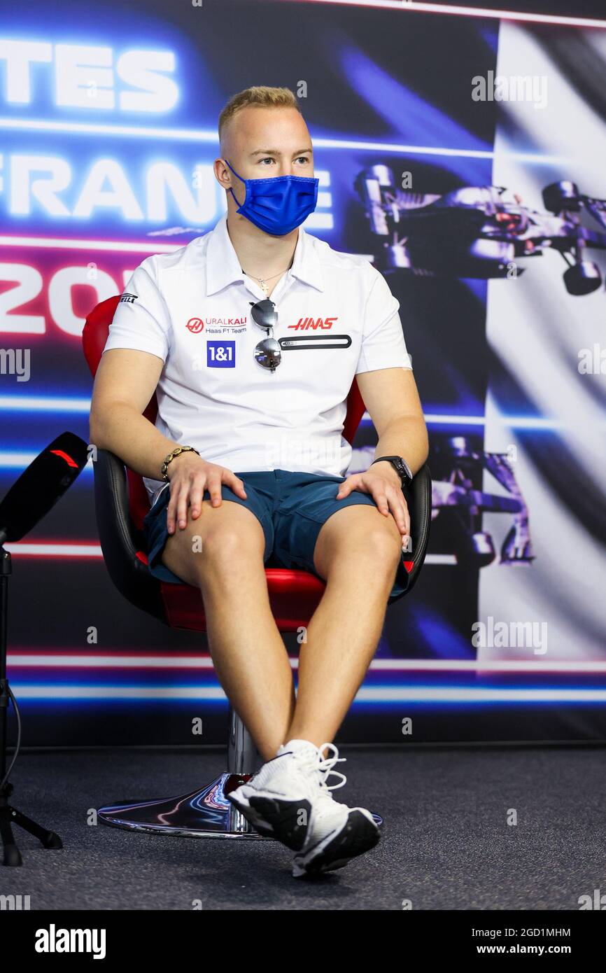 Nikita Mazepin (RUS) Haas F1 Team in the FIA Press Conference. French Grand  Prix, Thursday 17th June 2021. Paul Ricard, France. FIA Pool Image for  Editorial Use Only Stock Photo - Alamy